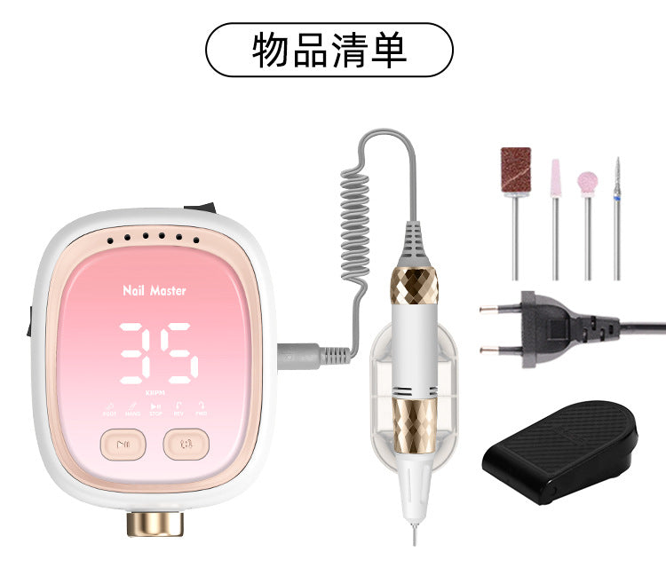 Factory Cross-Border New Model 35000 High Speed Silent Nail Drill Nail Salon Nail Removal Tool