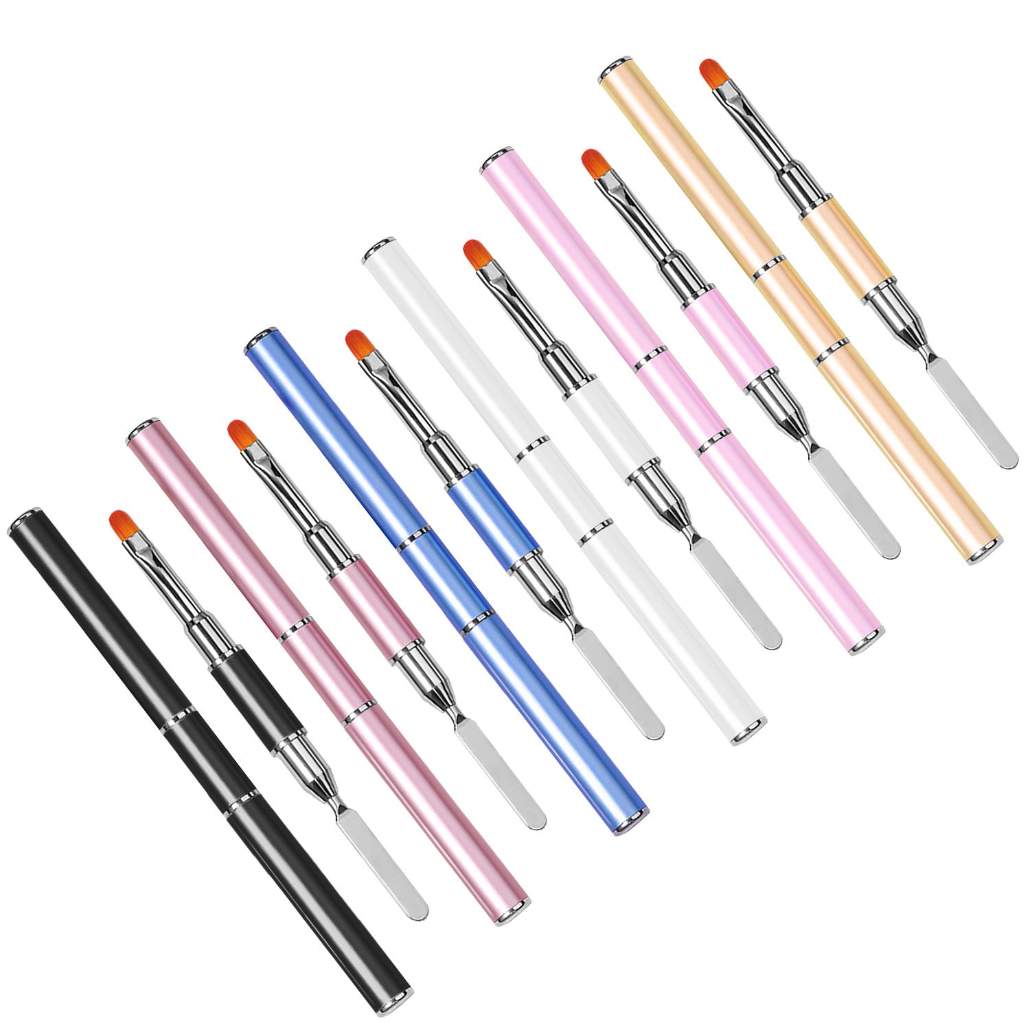 Nail Gel Remover Pen Dual-Head UV Gel Pen Embossing Stick Extension Gel Crystal Gel Pen Dual-Use with Palette Knife Pen Manufacturer