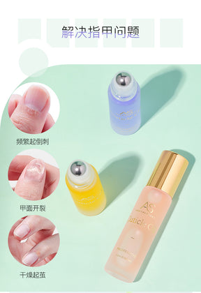 AS Cuticle Oil Nutrient Pen Nail Care Oil Anti-Hangnail Nourishing Nail Edge Nutrient Oil Cuticle Oil Roller Ball10ml