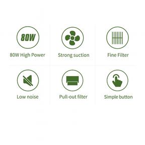 Adjustable Wind Speed 80W Nail Dust Collector Low Noise Desktop Powerful Nail Dust Collector with Filter