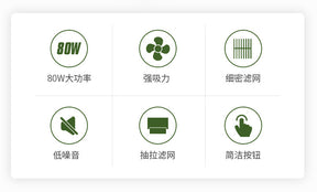 Adjustable Wind Speed 80W Nail Dust Collector Low Noise Desktop Powerful Nail Dust Collector with Filter