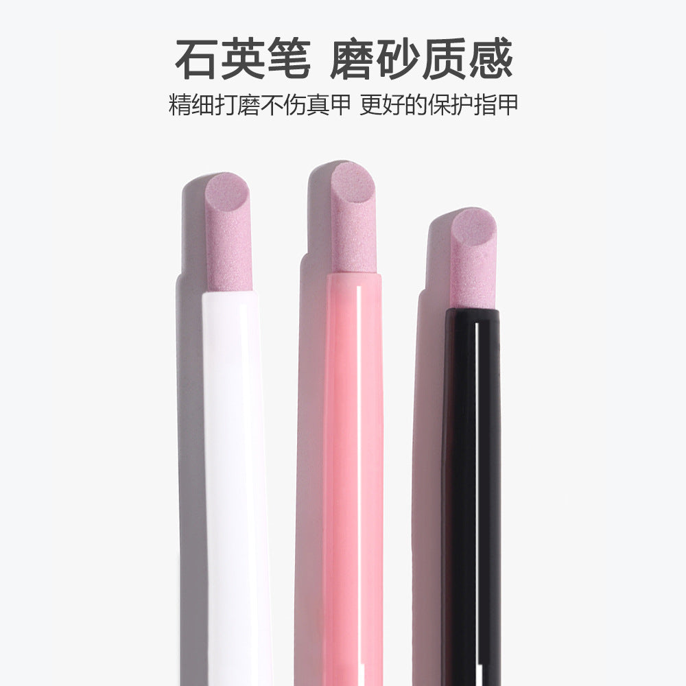 Cuticle Remover Stick Nail Edge Cuticle Remover Finger Nail Tool Grinding Artifact Carving Pen Grinding Sand Quartz Pen