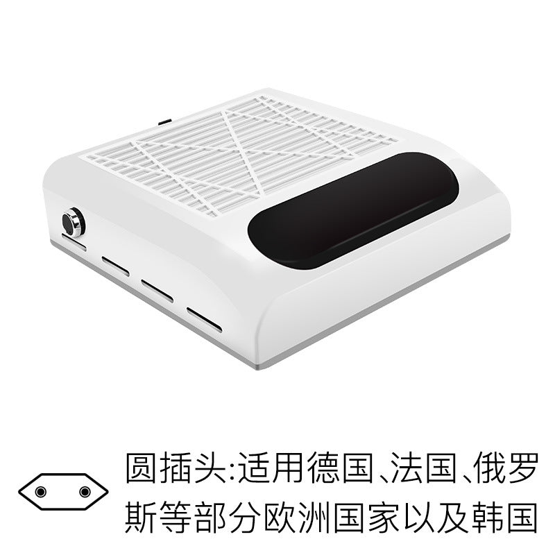 Adjustable Wind Speed 80W Nail Dust Collector Low Noise Desktop Powerful Nail Dust Collector with Filter