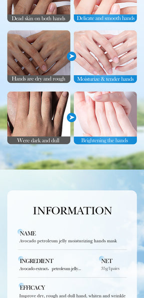 Full English Hand and Foot Mask Series FAYANKOU Vaseline Long Foot Mask Hand Mask Cross-Border Foreign Trade Factory Direct Sales