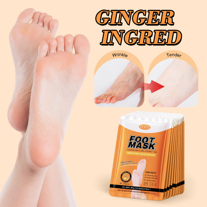 Cross-border In-stock Hand Mask Foot Mask ZOZU Skin Rejuvenation Honey Ginger Nourishing Hand and Foot Care Cross-Border Foreign Trade Factory Direct Sales