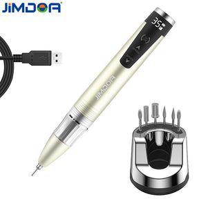 JMD-109S Professional Electric Nail Drill Portable 35000 RPM Rechargeable Nail Salon Special Pen-Type Nail Drill