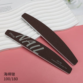 Upgraded Zebra Red High-Quality Professional Nail File for Manicurists Sponge Scrub Shaping Wear-Resistant Ribbing