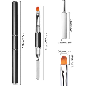 Nail Gel Remover Pen Dual-Head UV Gel Pen Embossing Stick Extension Gel Crystal Gel Pen Dual-Use with Palette Knife Pen Manufacturer