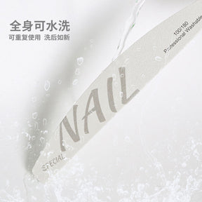 High Quality White Sand Professional Manicurist Nail File Sponge Scrub Polishing strip double-sided nail file washable