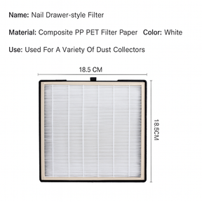 Lanqiang Portable Pull-out Panel Filter Universal Easy to Clean Reusable Various Nail Dust Collector Filters