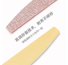 High-Quality Professional Nail Technician File Sponge Buffing Strip Double-Sided Nail File Reusable Washable
