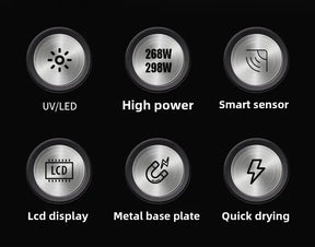 Reflective Stainless Steel Metal Base Plate 72 LED Lamp Beads Nail Lamp Phototherapy Machine UV Nail Polish Gel Curing Lamp Quick-Drying