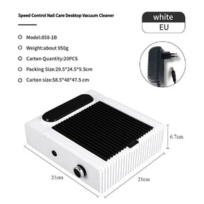 80W Adjustable Speed High Power Japanese Style Nail Dust Collector Low Noise Nail Dust Collector with Filter