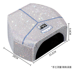 Diamond-Encrusted Red Light Nail Lamp High-Power Metal Reflector Inner Liner Fast Curing Gel UV Lamp