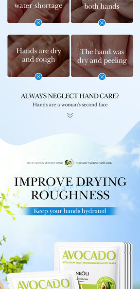 Full English Hand and Foot Mask Series FAYANKOU Vaseline Long Foot Mask Hand Mask Cross-Border Foreign Trade Factory Direct Sales