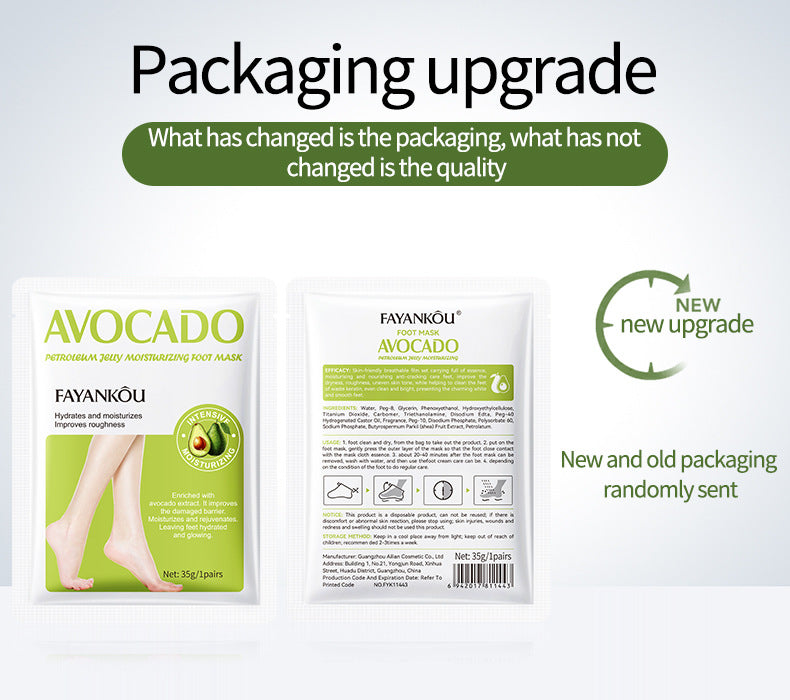 Full English Hand and Foot Mask Series FAYANKOU Vaseline Long Foot Mask Hand Mask Cross-Border Foreign Trade Factory Direct Sales