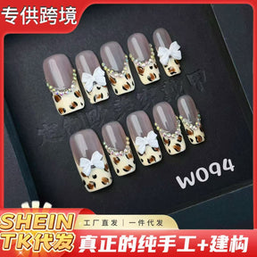 High-quality  Exclusive Wearable Press-On Nail Tips Mixed Nail Types Purely Handmade Semi-handmade European and American Style