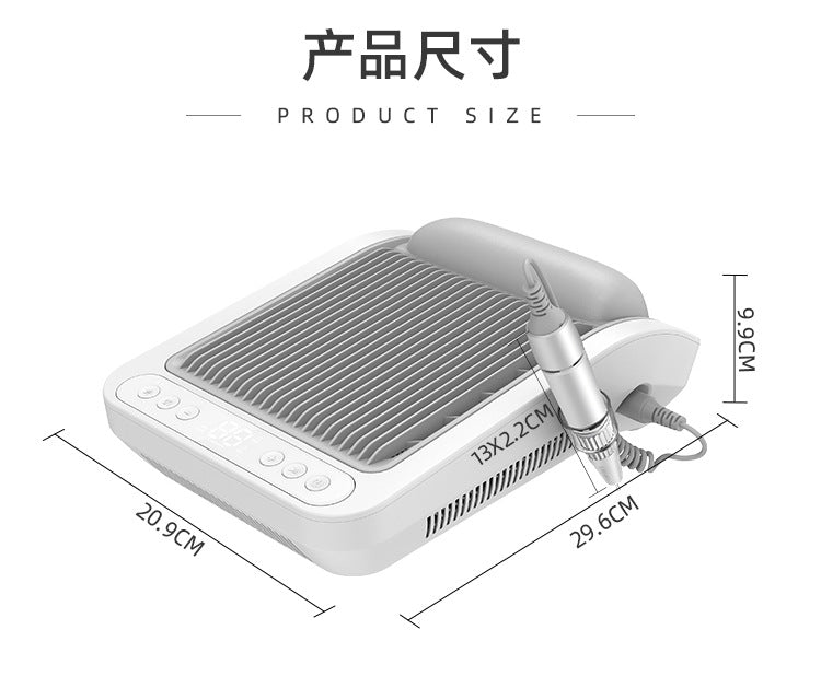 JMD E808P 2-in-1 High-Speed Nail Drill & Dust Collector – Multifunctional Desktop Manicure Machine