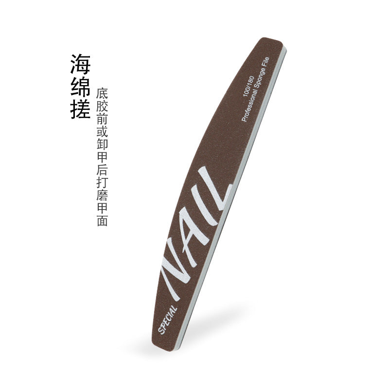High-Quality Professional Nail Technician File Sponge Buffing Strip Double-Sided Nail File Reusable Washable