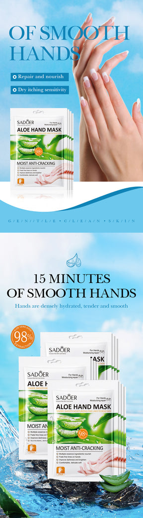 Full English Hand Mask SADOER Rose Lavender Goat Milk Lubricating Hand Mask Cross-Border Foreign Trade Factory Direct Sales