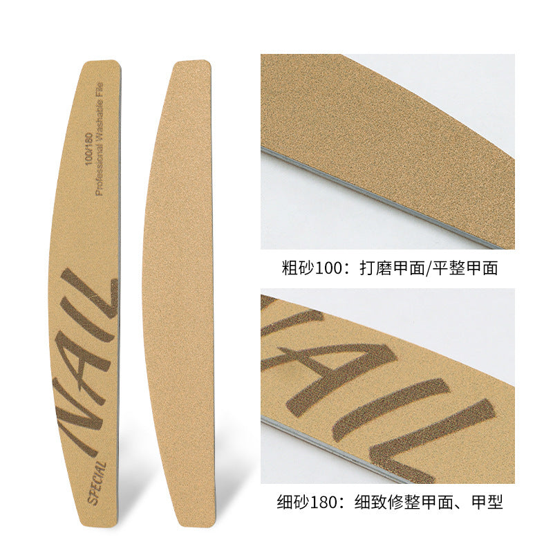 Russian-style High-quality Professional Nail Technician Specialized Nail File Sponge Scrub Double-sided rubbing strips can be washed repeatedly