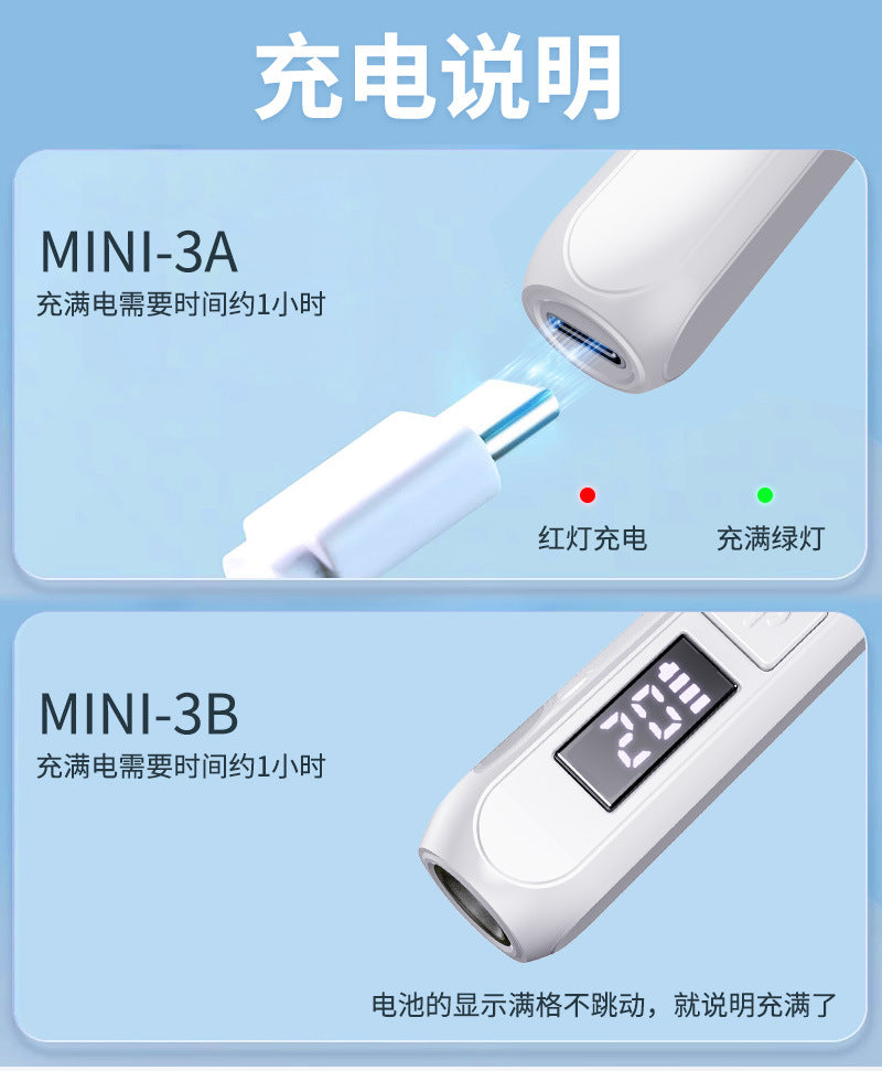 Rechargeable Nail Lamp LED Screen Display Wearable Nail Curing Lamp