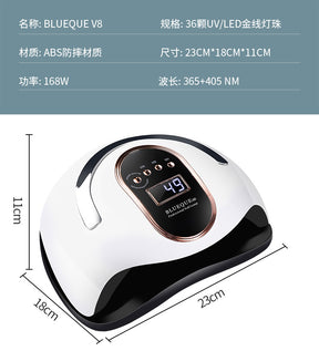 BQ-V8 Nail Lamp 168W High Power Nail Machine UV Light