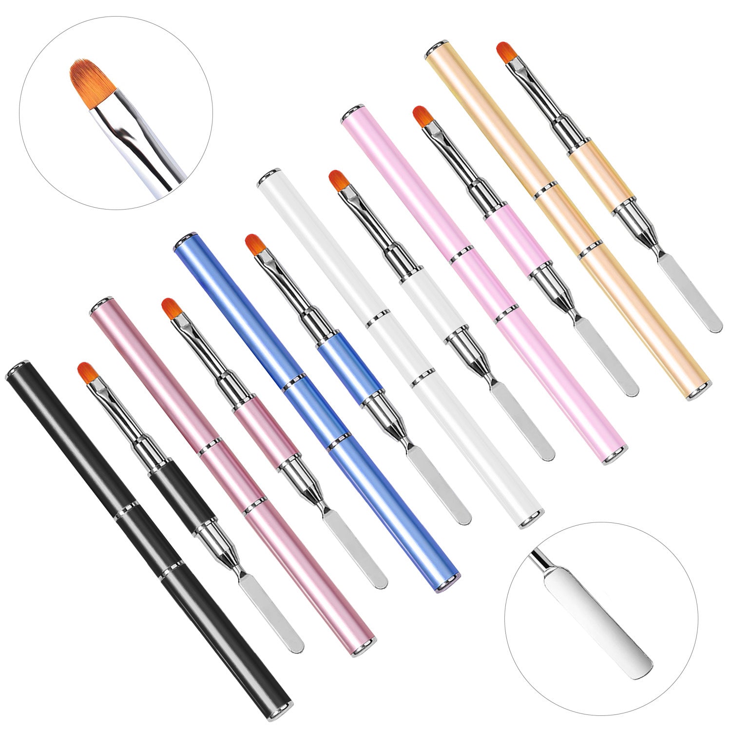 Nail Gel Remover Pen Dual-Head UV Gel Pen Embossing Stick Extension Gel Crystal Gel Pen Dual-Use with Palette Knife Pen Manufacturer