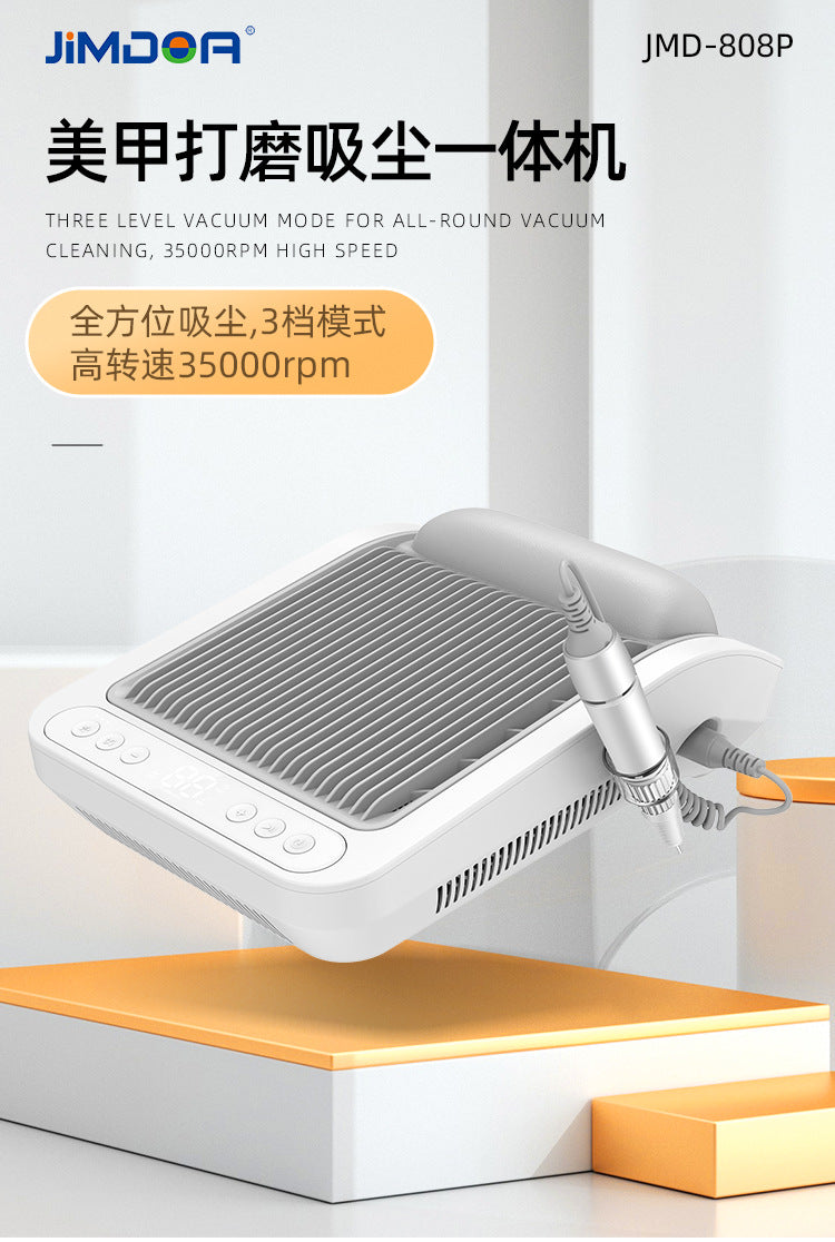 JMD E808P 2-in-1 High-Speed Nail Drill & Dust Collector – Multifunctional Desktop Manicure Machine