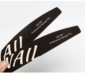 High Quality Nail Art Sponge Sanding Strip Non-Sanding Half-Moon Sponge File Polishing Tool Nail Surface Polishing Tool