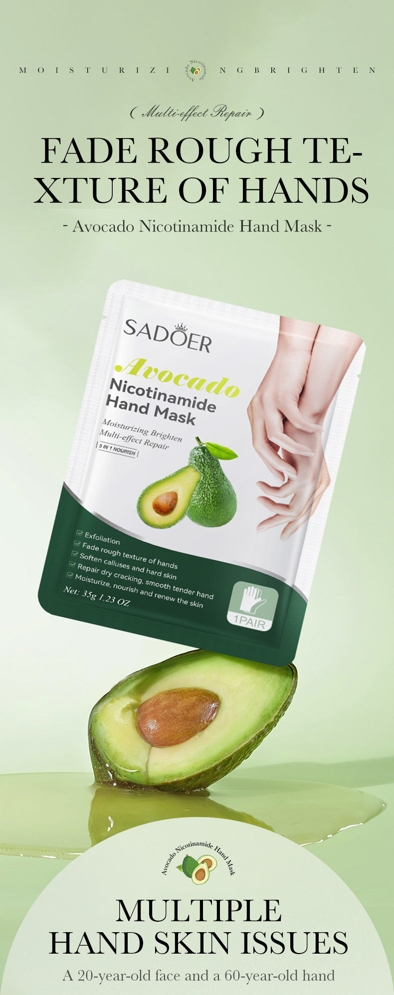 Full English Hand Mask SADOER Rose Lavender Goat Milk Lubricating Hand Mask Cross-Border Foreign Trade Factory Direct Sales