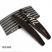 High Quality Nail Art Sponge Sanding Strip Non-Sanding Half-Moon Sponge File Polishing Tool Nail Surface Polishing Tool