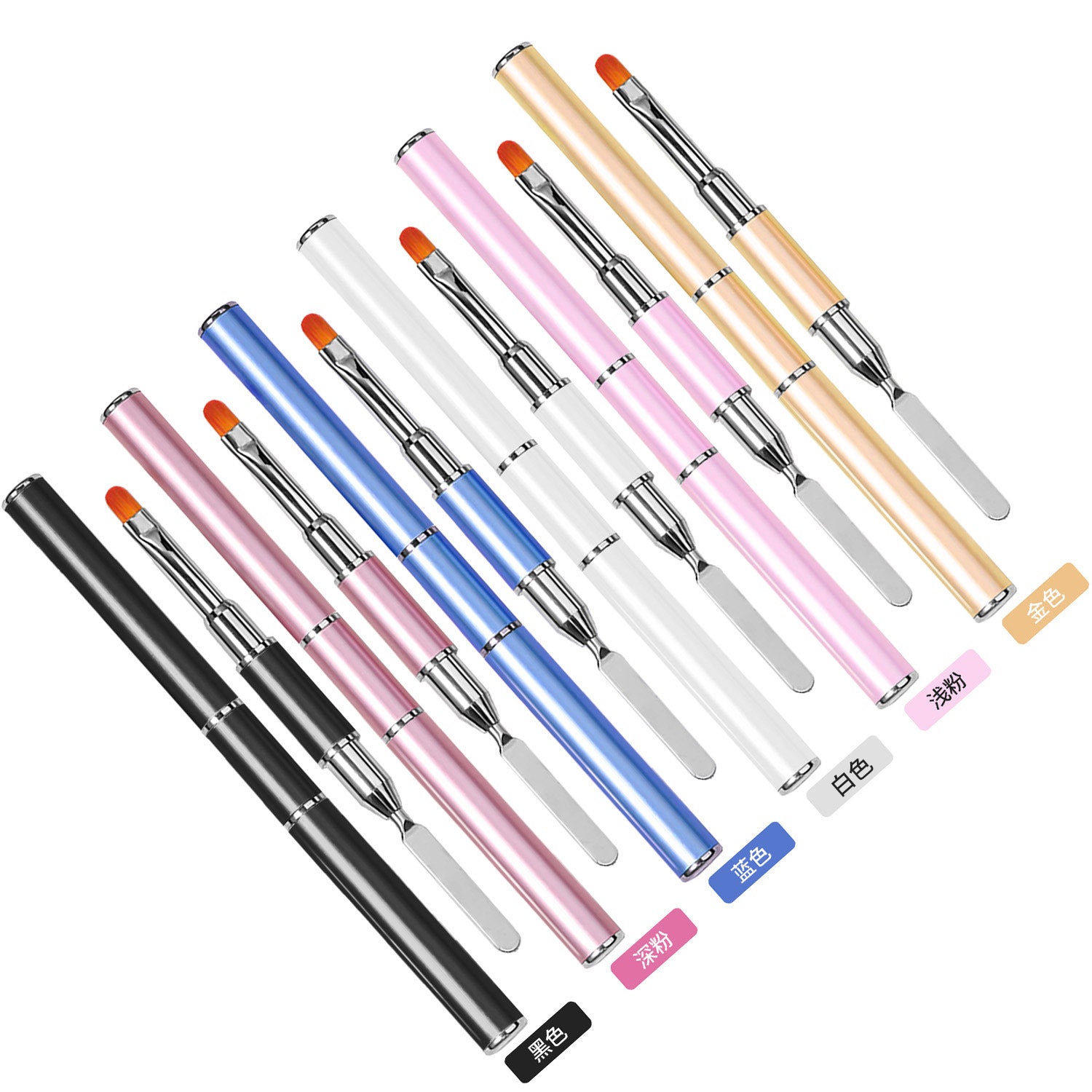 Nail Gel Remover Pen Dual-Head UV Gel Pen Embossing Stick Extension Gel Crystal Gel Pen Dual-Use with Palette Knife Pen Manufacturer