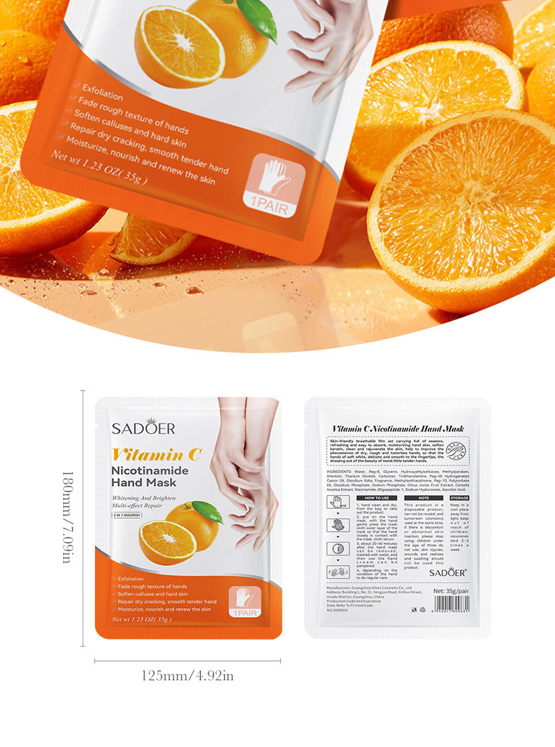 Full English Hand Mask SADOER Rose Lavender Goat Milk Lubricating Hand Mask Cross-Border Foreign Trade Factory Direct Sales