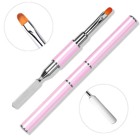 Nail Gel Remover Pen Dual-Head UV Gel Pen Embossing Stick Extension Gel Crystal Gel Pen Dual-Use with Palette Knife Pen Manufacturer