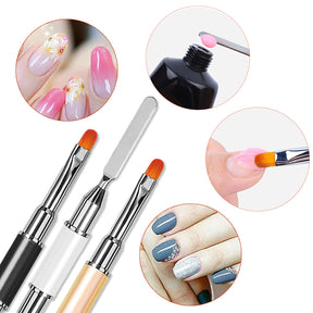 Nail Gel Remover Pen Dual-Head UV Gel Pen Embossing Stick Extension Gel Crystal Gel Pen Dual-Use with Palette Knife Pen Manufacturer