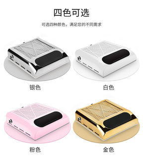 Adjustable Wind Speed 80W Nail Dust Collector Low Noise Desktop Powerful Nail Dust Collector with Filter