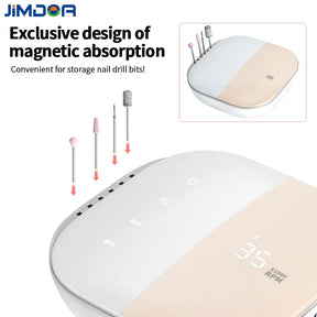JMD-108 Nail Drill 35000 RPM Polishing Grinding Cuticle Remover Electric Nail File Tool Set