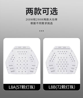 Reflective Stainless Steel Metal Base Plate 72 LED Lamp Beads Nail Lamp Phototherapy Machine UV Nail Polish Gel Curing Lamp Quick-Drying