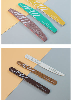 High-Quality Professional Nail Technician File Sponge Buffing Strip Double-Sided Nail File Reusable Washable