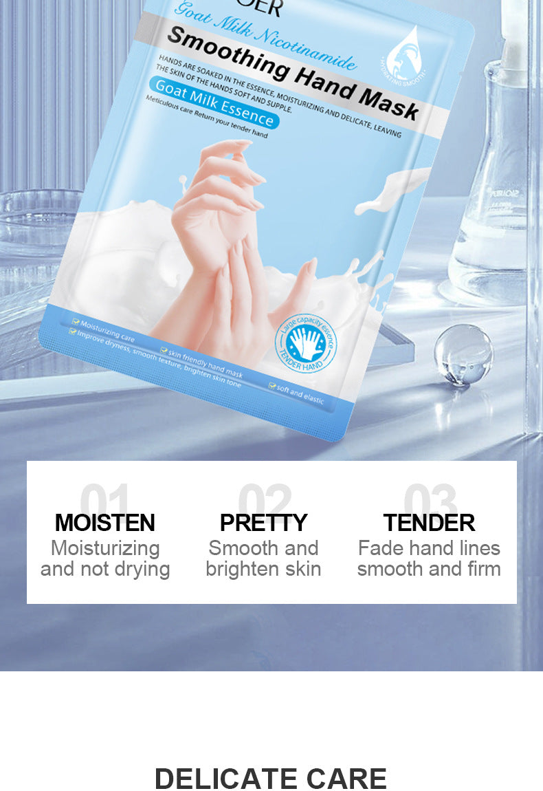 Full English Hand Mask SADOER Rose Lavender Goat Milk Lubricating Hand Mask Cross-Border Foreign Trade Factory Direct Sales