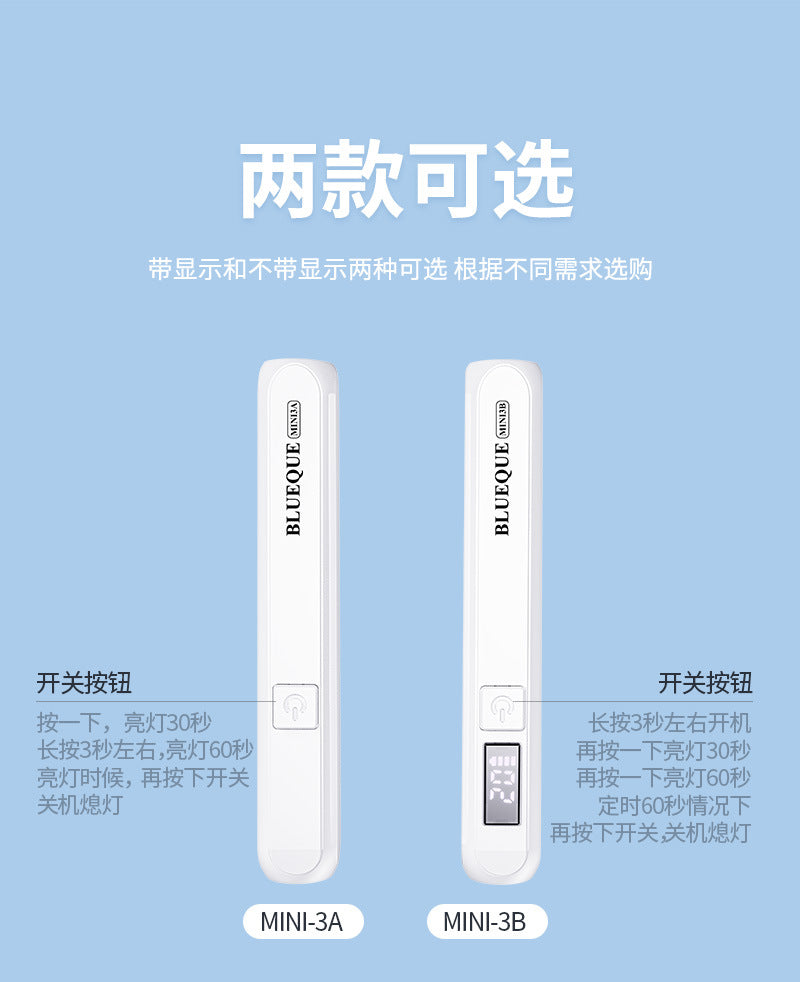 Rechargeable Nail Lamp LED Screen Display Wearable Nail Curing Lamp