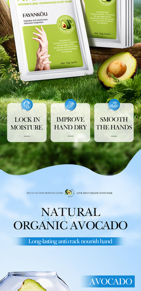 Full English Hand and Foot Mask Series FAYANKOU Vaseline Long Foot Mask Hand Mask Cross-Border Foreign Trade Factory Direct Sales