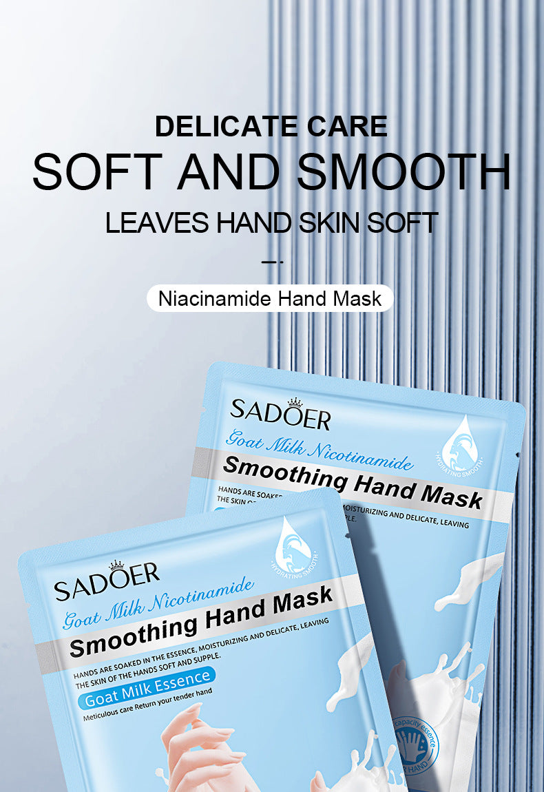 Full English Hand Mask SADOER Rose Lavender Goat Milk Lubricating Hand Mask Cross-Border Foreign Trade Factory Direct Sales