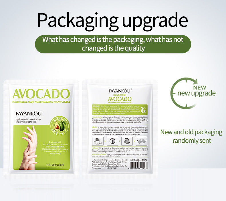 Full English Hand and Foot Mask Series FAYANKOU Vaseline Long Foot Mask Hand Mask Cross-Border Foreign Trade Factory Direct Sales