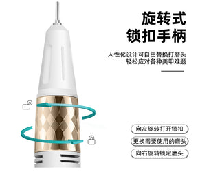 Factory Cross-Border New Model 35000 High Speed Silent Nail Drill Nail Salon Nail Removal Tool