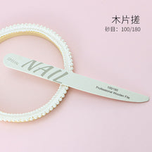 High Quality White Sand Professional Manicurist Nail File Sponge Scrub Polishing strip double-sided nail file washable