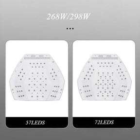 Reflective Stainless Steel Metal Base Plate 72 LED Lamp Beads Nail Lamp Phototherapy Machine UV Nail Polish Gel Curing Lamp Quick-Drying