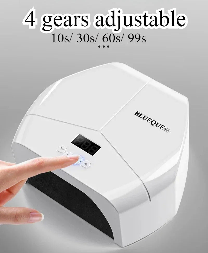 Reflective Stainless Steel Metal Base Plate 72 LED Lamp Beads Nail Lamp Phototherapy Machine UV Nail Polish Gel Curing Lamp Quick-Drying
