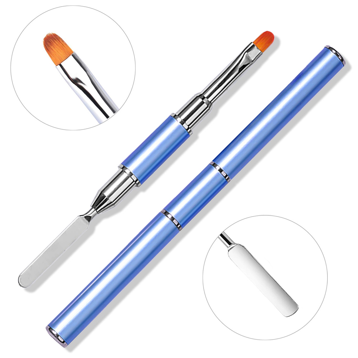 Nail Gel Remover Pen Dual-Head UV Gel Pen Embossing Stick Extension Gel Crystal Gel Pen Dual-Use with Palette Knife Pen Manufacturer